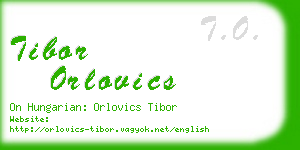 tibor orlovics business card